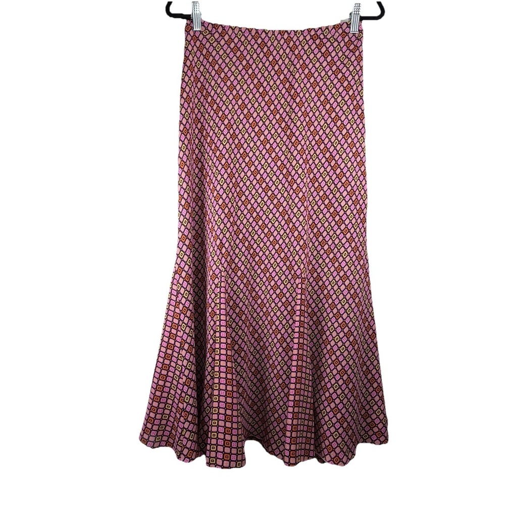Maidn LA Skirt, Women's Size OS pink, Geometric Knee Length, Floral Bohochic
